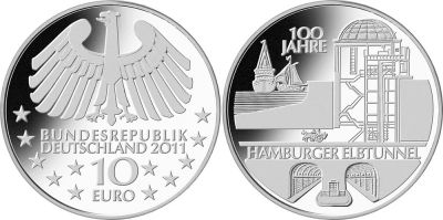 Лот: 4895209. Фото: 1. Германия 10 евро 2011 100 лет... Европа