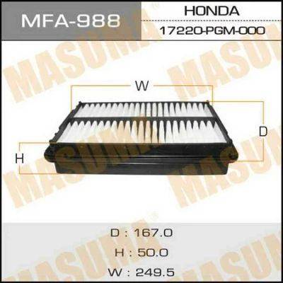 Лот: 18583856. Фото: 1. Воздушный фильтр masuma (vic a-865... Расходные материалы