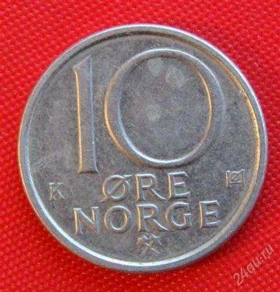 Лот: 1588556. Фото: 1. (№685-2/LF) 10 эре 1990 (Норвегия... Европа