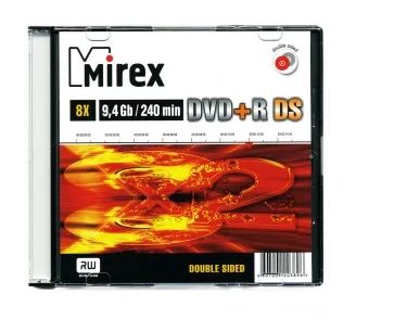Лот: 16328287. Фото: 1. Диск DVD+R Mirex DS 9,4 GB 8x... CD, DVD, BluRay