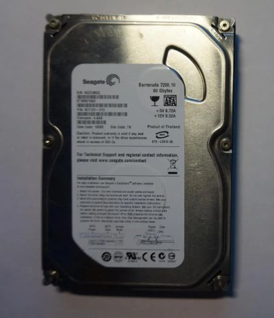 Лот: 4007608. Фото: 1. Жесткий диск SATA Seagate 80GB. Жёсткие диски (HDD)