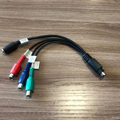 Лот: 17906830. Фото: 1. Кабель S-Video 9-pin 4-pin RCA... Шнуры, кабели, разъёмы