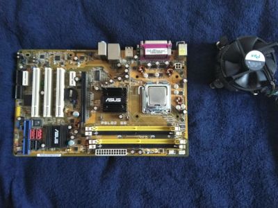 Лот: 11052933. Фото: 1. ASUS P5PL2 SE (Мат.плата) + Pentium... Материнские платы