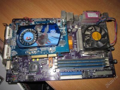 Лот: 2857149. Фото: 1. ESC KT-600A + процессор Athlon... Материнские платы