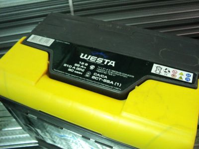 Лот: 6274787. Фото: 1. Аккумулятор Westa 55 а*ч. (новый... Аккумуляторы