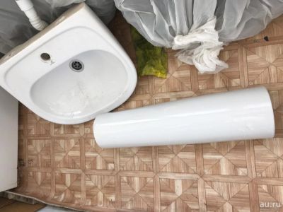 Лот: 13326017. Фото: 1. Раковина 500мм с пьедесталом cersanit... Раковины, умывальники