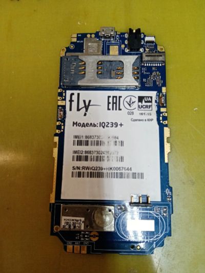 Лот: 14966629. Фото: 1. основная плата донор Fly IQ239... Микросхемы и платы