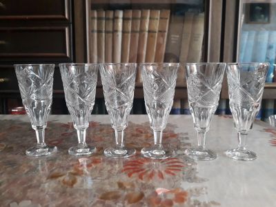Лот: 15804157. Фото: 1. Рюмки хрусталь 6 шт. Идеальное... Рюмки, стопки