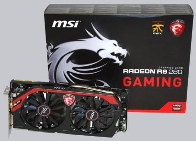 Лот: 11403380. Фото: 1. Radeon r9 280 msi 3 Гб видеопамяти... Видеокарты
