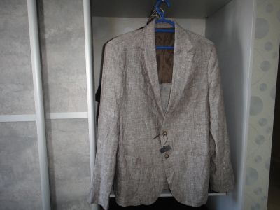 Лот: 25641716. Фото: 1. Пиджак льняной в стиле smart casual... Пиджаки