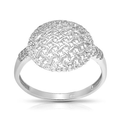 Лот: 23885570. Фото: 1. Кольцо TALANT из серебра с фианитами. Кольца, перстни