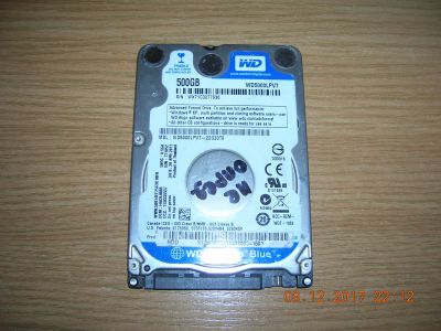Лот: 12777220. Фото: 1. Неисправный HDD WD 500Gb(д). Жёсткие диски (HDD)