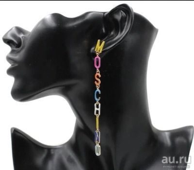 Лот: 9586561. Фото: 1. Яркие летние серьги Moschino. Серьги, каффы