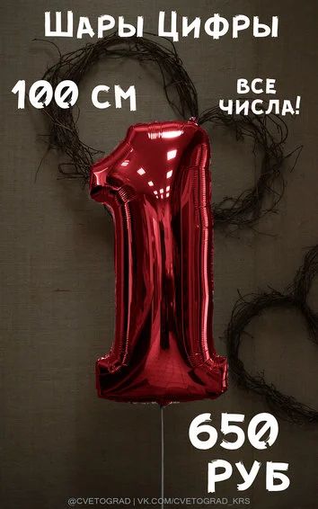 Лот: 8690489. Фото: 1. Шар гелиевый "ЦИФРА" разные цвета. Воздушные шары