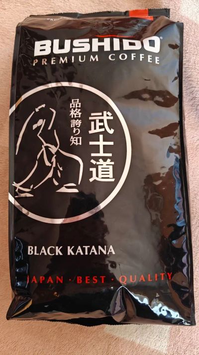Лот: 25332244. Фото: 1. Bushido Black Katana кофе в зернах... Чай, кофе, какао