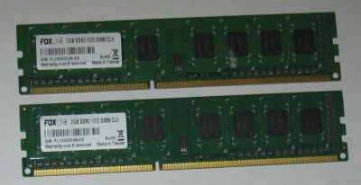 Лот: 6685207. Фото: 1. FoxLine 2GB DDR3 1333 МГц. Оперативная память