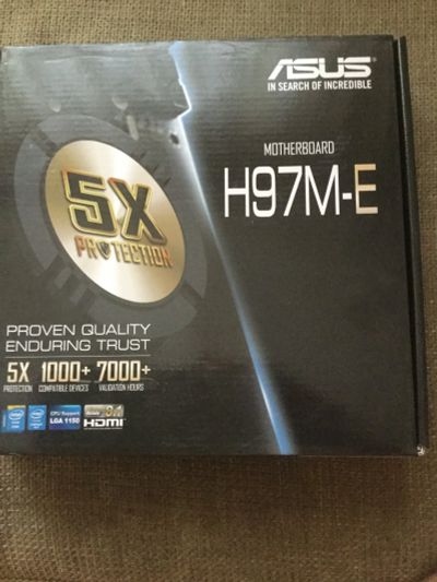Лот: 15249161. Фото: 1. Материнская плата Asus H97M-E. Материнские платы