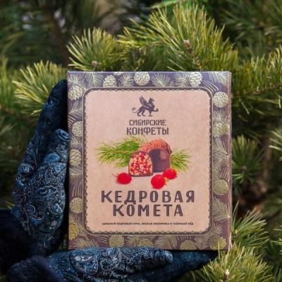 Лот: 13510269. Фото: 1. Кедровая комета — кедровый грильяж... Шоколад, конфеты