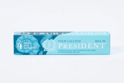 Лот: 23634967. Фото: 1. Зубная паста President Four Calcium. Уход за полостью рта