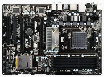 Лот: 13279329. Фото: 1. Asrock 970 Extreme3 AM3+ до 140w... Материнские платы