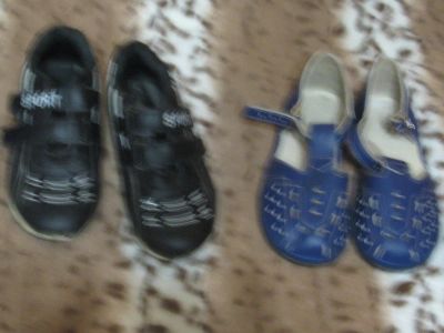 Лот: 6499861. Фото: 1. кроссовки+ сандали на мальчика... Кеды, кроссовки