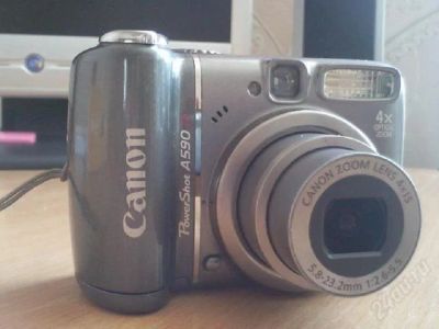 Лот: 2662202. Фото: 1. Цифровой CANON A590 is. Цифровые компактные