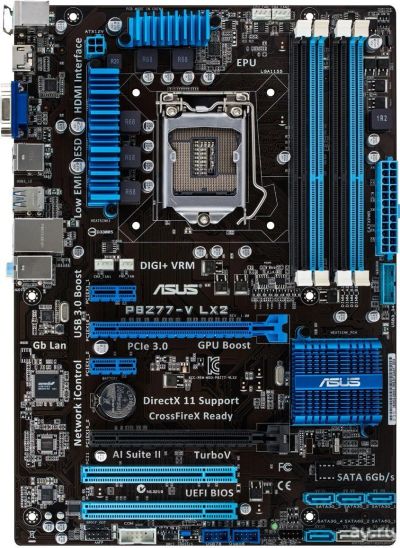 Лот: 14313830. Фото: 1. Материнская плата ASUS P8Z77-V... Материнские платы