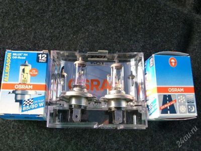 Лот: 1020044. Фото: 1. Автолампы OSRAM H4 12V 80/85W... Оптика и освещение