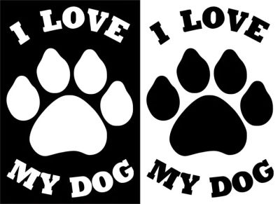 Лот: 9635839. Фото: 1. Наклейка I love my dog. Наклейки автомобильные
