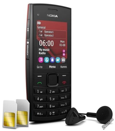 Лот: 4122556. Фото: 1. Nokia X2-02 Dark Black + Micro... Кнопочные мобильные телефоны