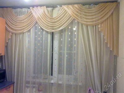Лот: 8370183. Фото: 1. Шторы с лабрикеном. Шторы, тюль