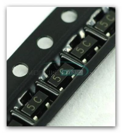 Лот: 10141578. Фото: 1. 10шт BC807 pnp SMD 0.5A 45 В SOT23. Транзисторы
