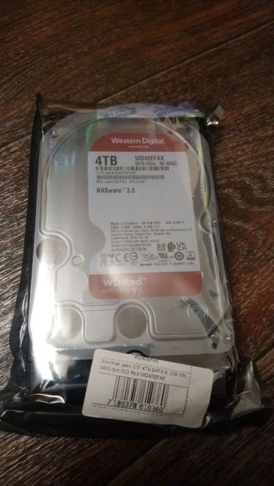 Лот: 18729146. Фото: 1. HDD 4Tb WD Red. Жёсткие диски (HDD)