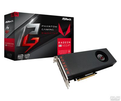 Лот: 13493499. Фото: 1. Видеокарта ASRock RX Vega 56 Phantom... Видеокарты