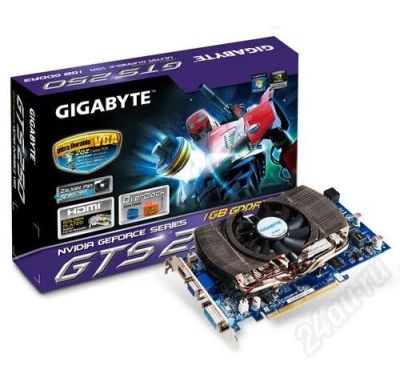 Лот: 460438. Фото: 1. Видеокарта Gigabyte GV-N250OC-1GI... Видеокарты