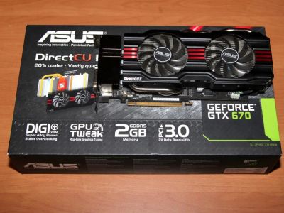 Лот: 9866966. Фото: 1. Видеокарта asus gtx670-dc2-2gd5. Видеокарты