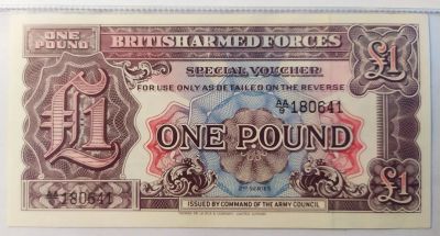 Лот: 20992354. Фото: 1. Великобритания 1 фунт 1948 армейский... Частные выпуски, копии банкнот