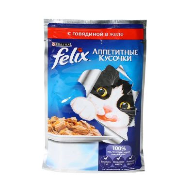 Лот: 10398993. Фото: 1. Корм Felix Аппетитные Кусочки... Корма