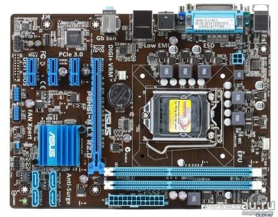 Лот: 12075452. Фото: 1. asus PBH61-m le r 2.0 с рубля... Материнские платы