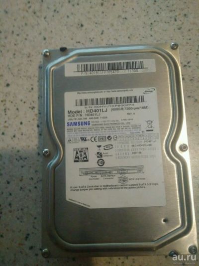 Лот: 10859206. Фото: 1. жесткий диск Samsung 400 гигов. Жёсткие диски