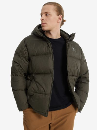 Лот: 22416675. Фото: 1. Пуховик мужской Camel, Зеленый. Другое (спортивная одежда)