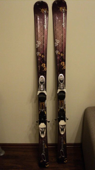Лот: 6816529. Фото: 1. Лыжи+крепления Nordica Olympia... Лыжи
