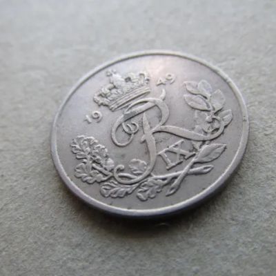 Лот: 20869332. Фото: 1. Монета 25 эре оре эри ере Дания... Европа