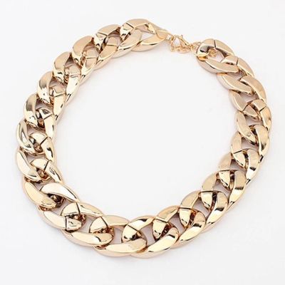 Лот: 4881727. Фото: 1. Широкая цепь ожерелье gold. Колье