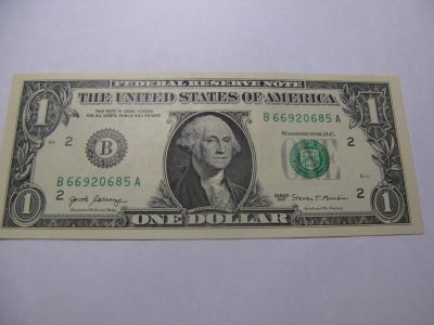 Лот: 13311314. Фото: 1. Банкнота 1 Доллар США 2017 года... Америка