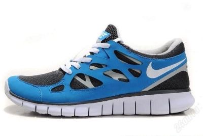 Лот: 1185969. Фото: 1. Nike free run 2 Черно-Синие. Кеды, кроссовки, слипоны