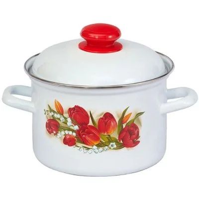 Лот: 12911621. Фото: 1. Кастрюля эмалированная 6,0л цилиндр... Кастрюли
