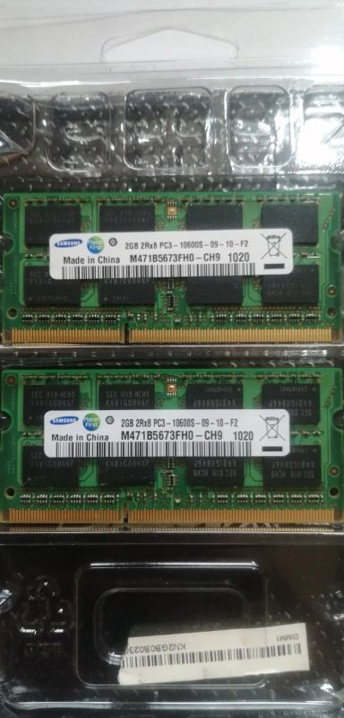 Лот: 23514910. Фото: 1. Samsung DDR3 SO-DIMM 2x2Gb PC10600... Оперативная память