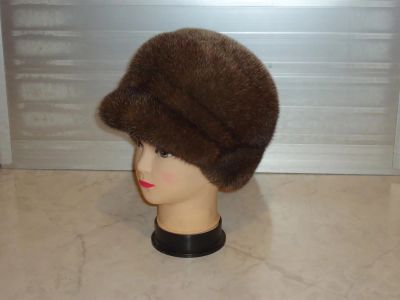 Лот: 3170220. Фото: 1. Кепка женская из норки (цвет -... Головные уборы