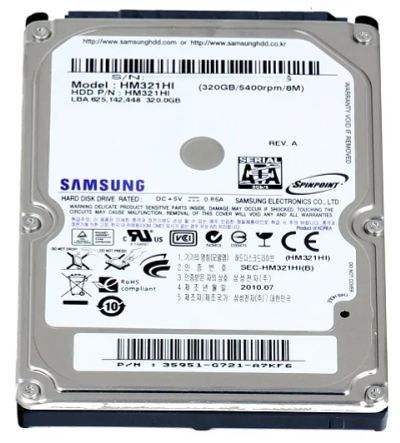 Лот: 4179368. Фото: 1. Жесткий диск Samsung 2,5 -320G... Жёсткие диски (HDD)
